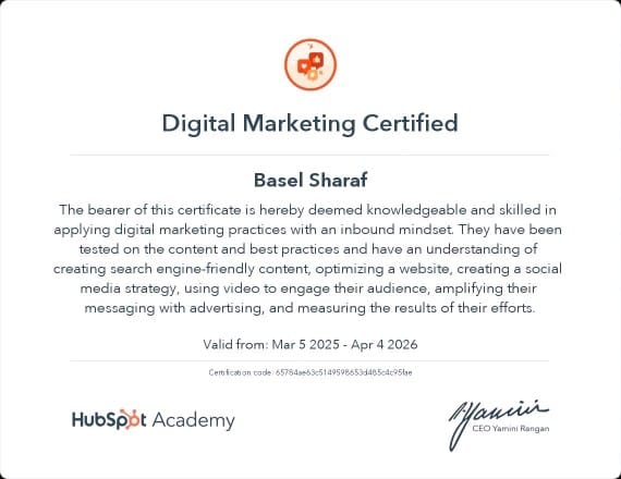 Certificate 6